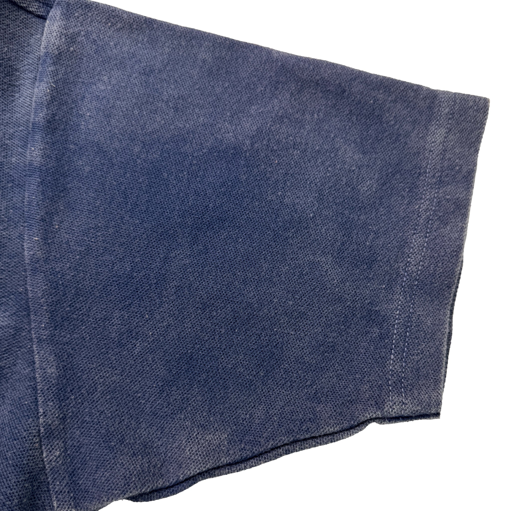 倉敷染　デニム調ヘビーウェイト半袖ポロシャツ【5S-110DNM】