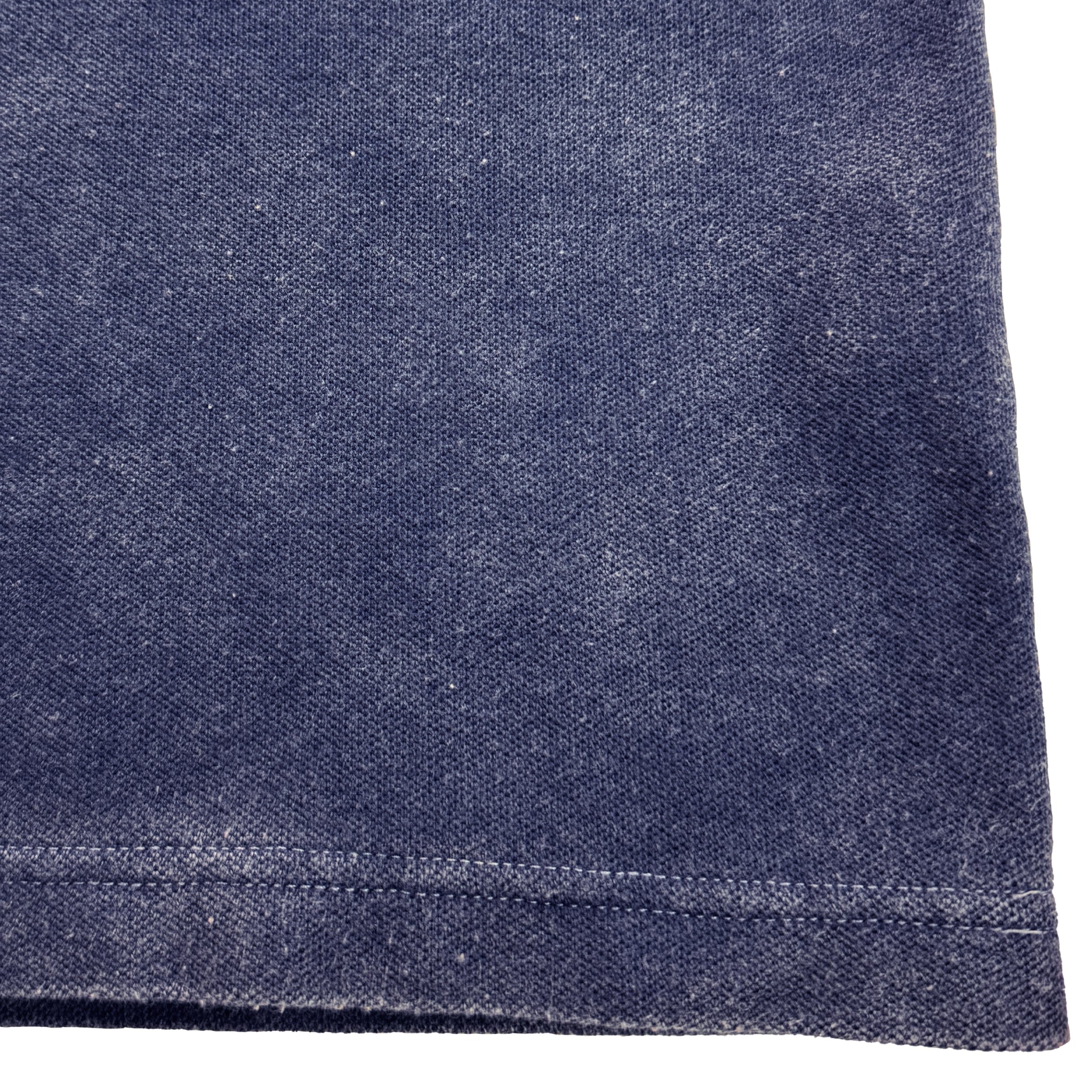 倉敷染　デニム調ヘビーウェイト半袖ポロシャツ【5S-110DNM】