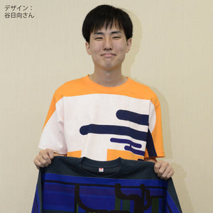 倉敷染　デニム調半袖Ｔシャツ　倉敷ロゴ風【5P-3021THL】