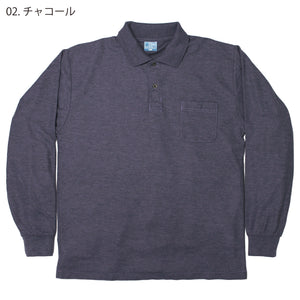 STONE  グレー 長袖ポロシャツ EDW ポロシャツ 長袖 M グレー | 作業着・作業服・安全靴 通販