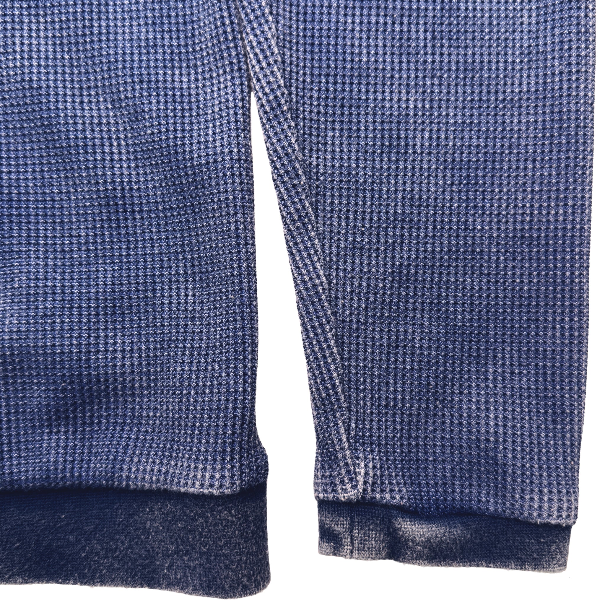 倉敷染　デニム調ワッフル長袖Ｔシャツ【5F-8131DNM】