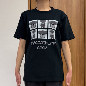 CLALAFOR｜きゃぱいくま半袖Tシャツ 6スクエア